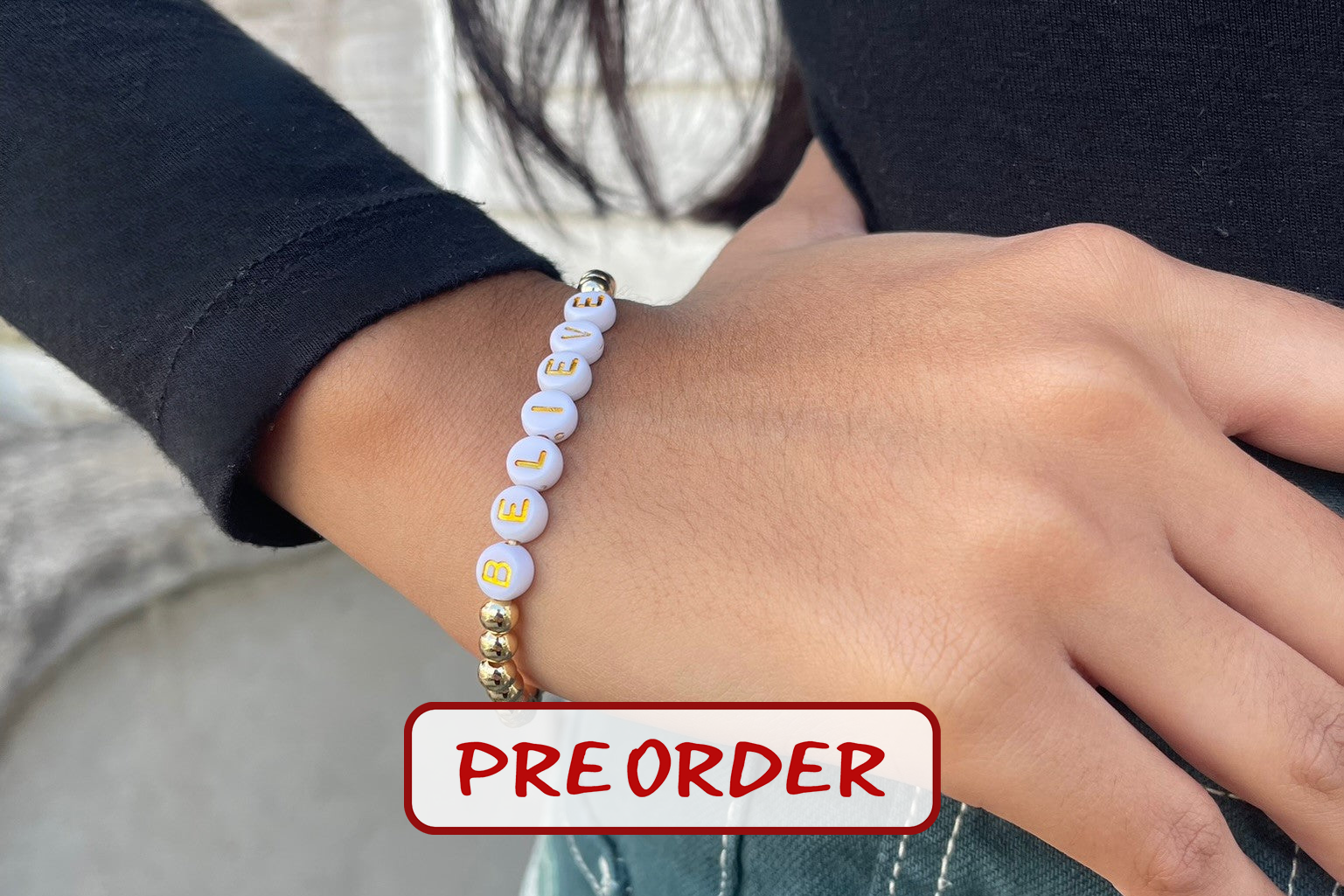*Preorder* Believe Beaded Bracelet