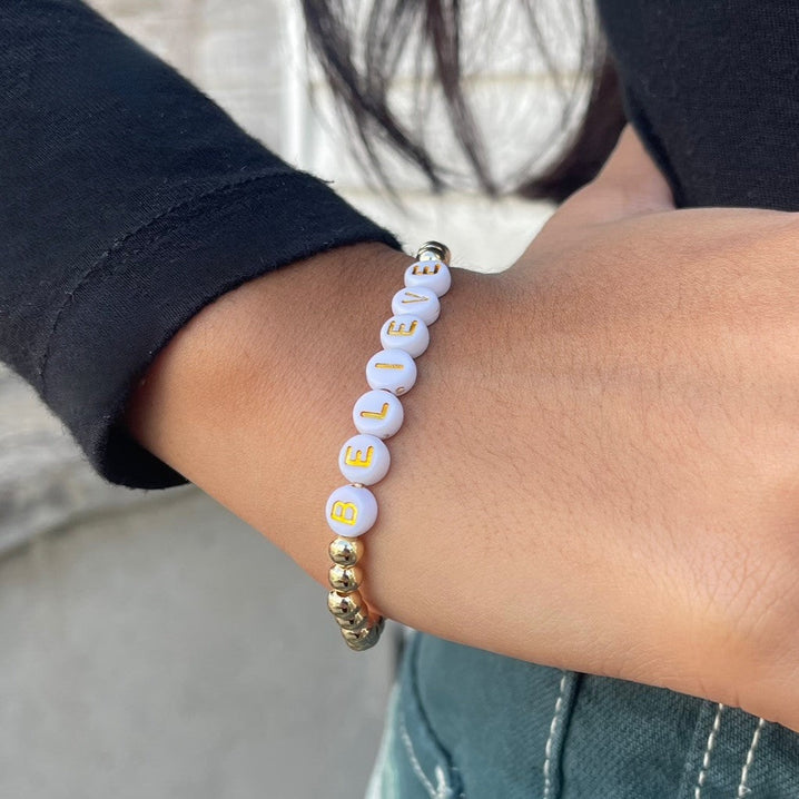 Believe Beaded Bracelet