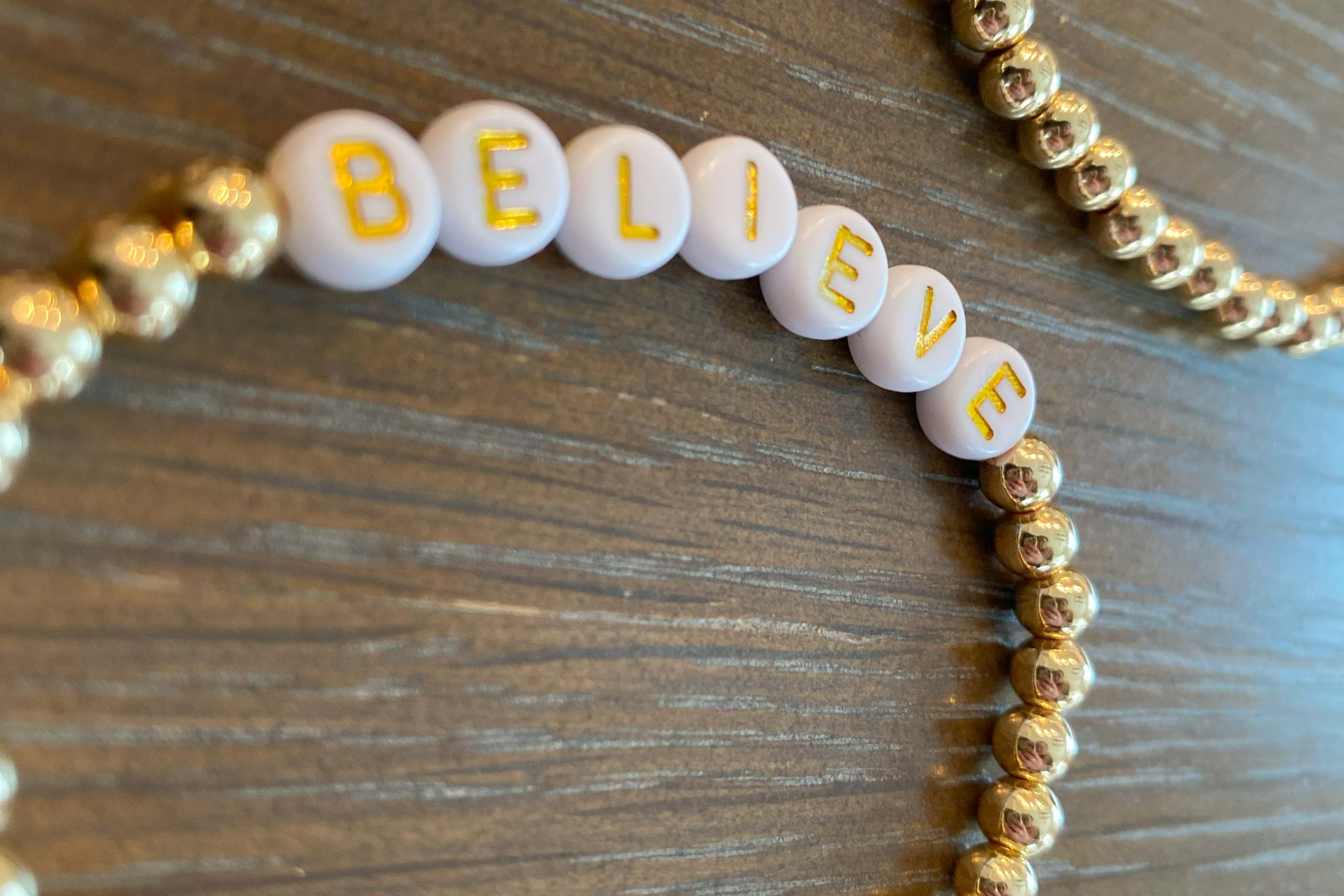 Believe Beaded Bracelet