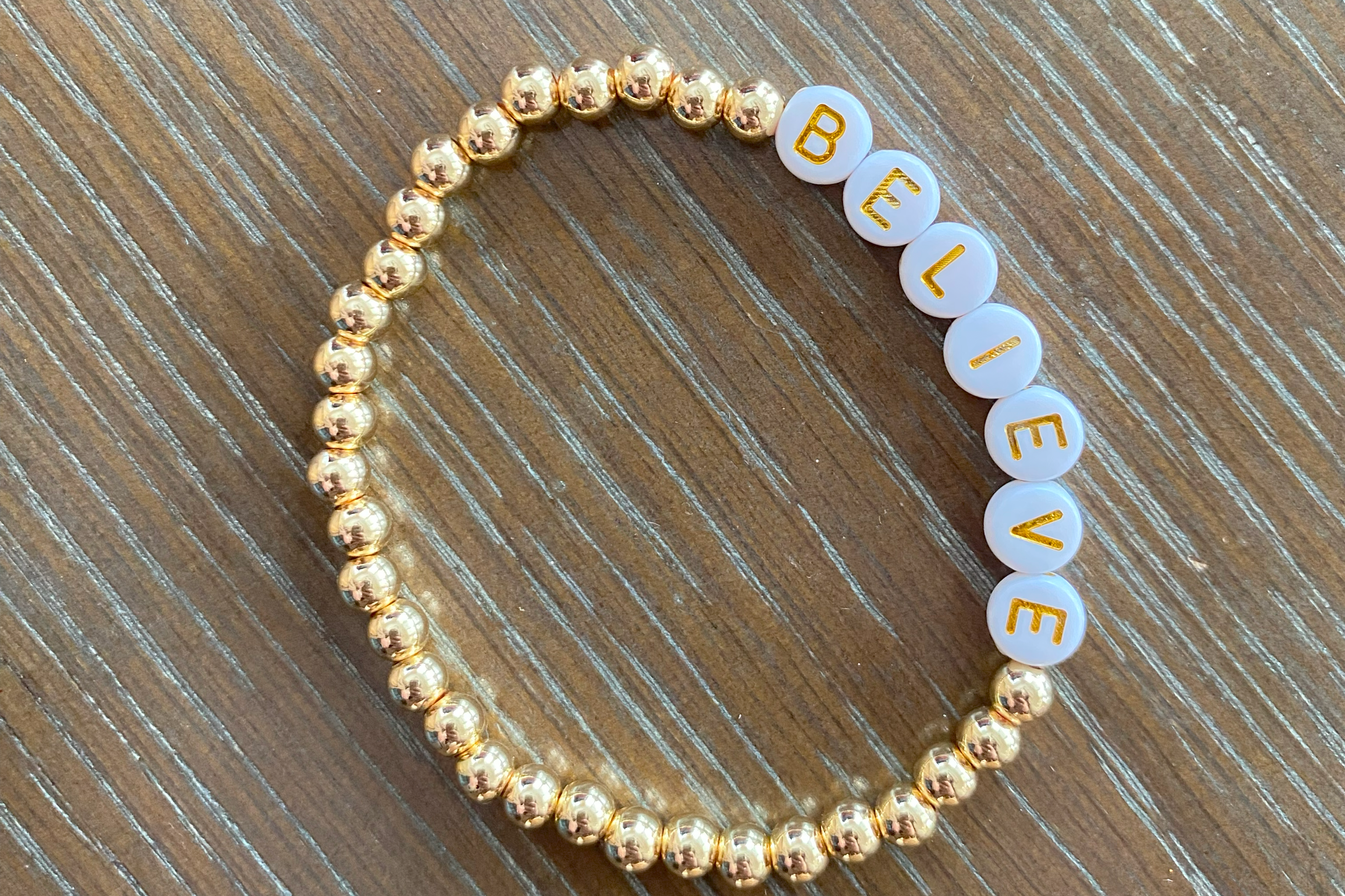 *Preorder* Believe Beaded Bracelet
