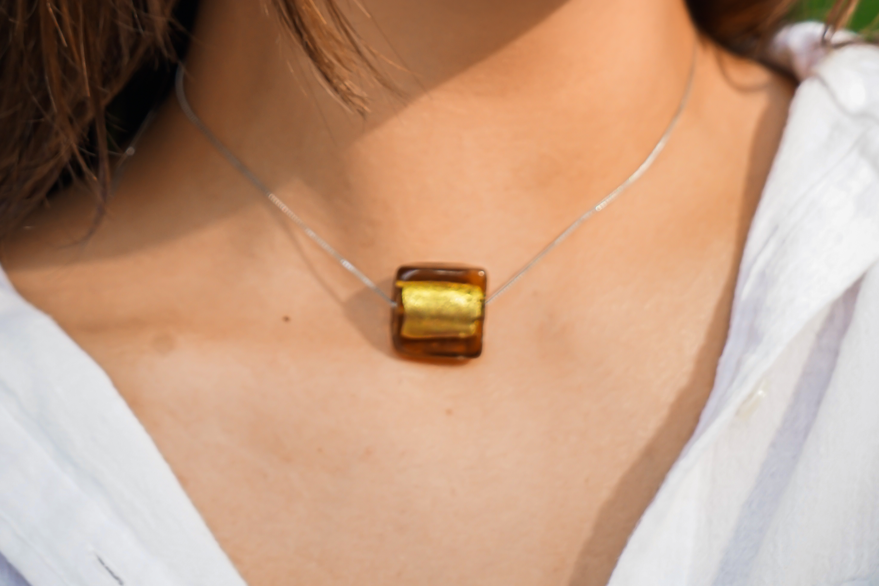 Brown Murano Glass Necklace