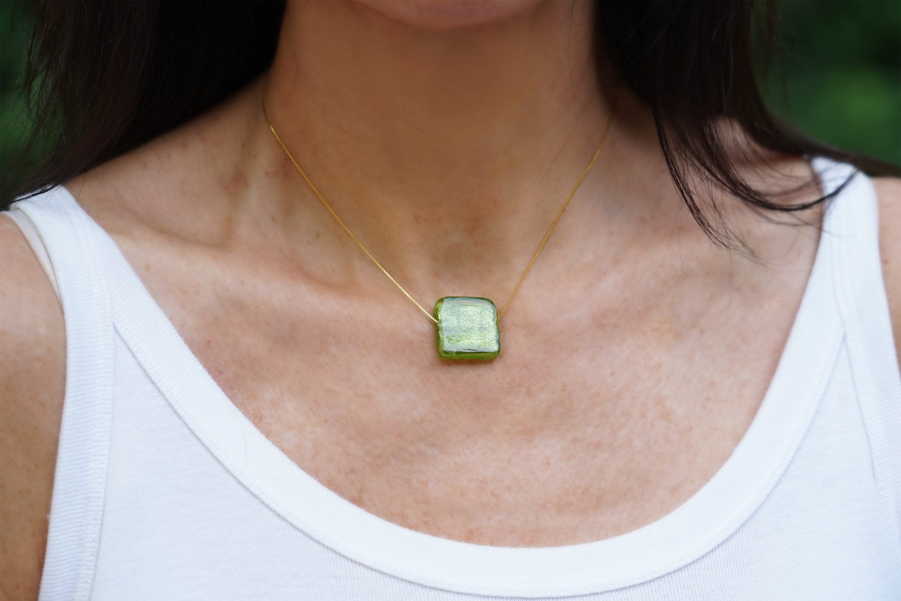 Light Green Murano Glass Necklace