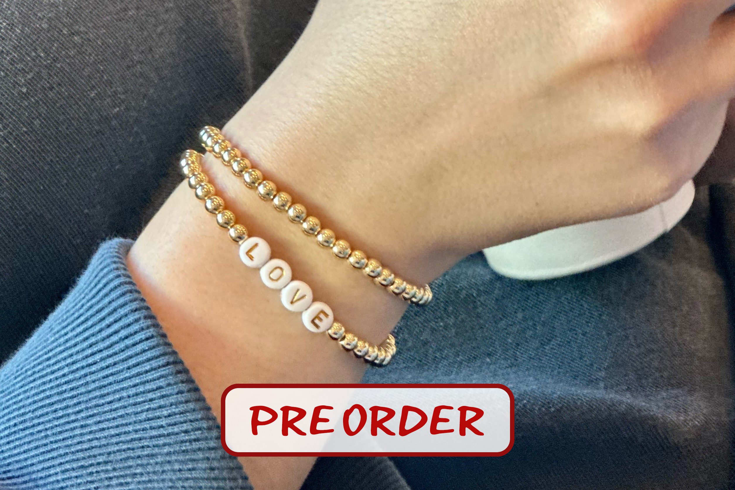 *Preorder* Love Beaded Bracelet