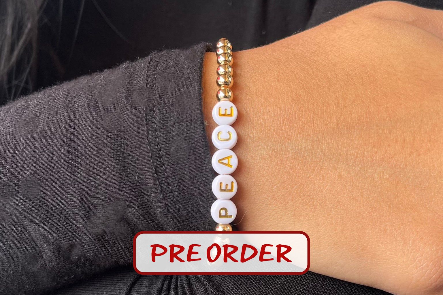 *Preorder* Peace Beaded Bracelet