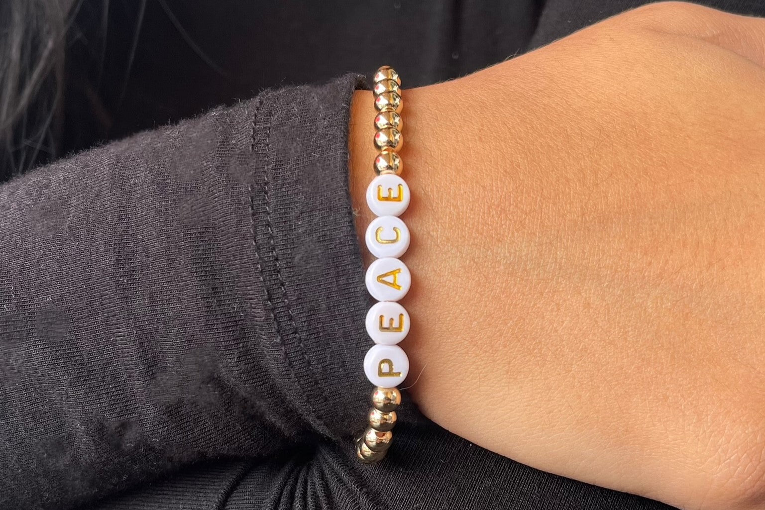 *Preorder* Peace Beaded Bracelet