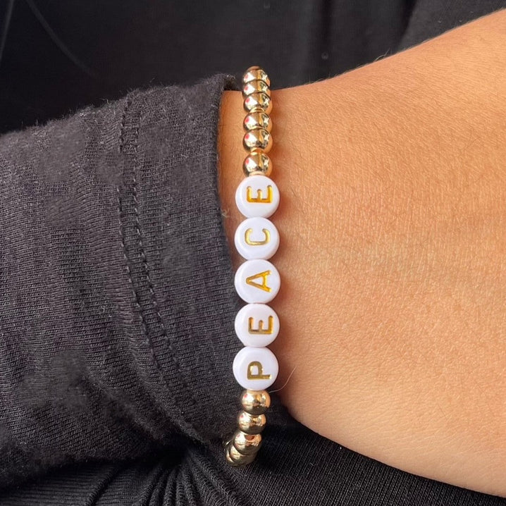 Peace Beaded Bracelet