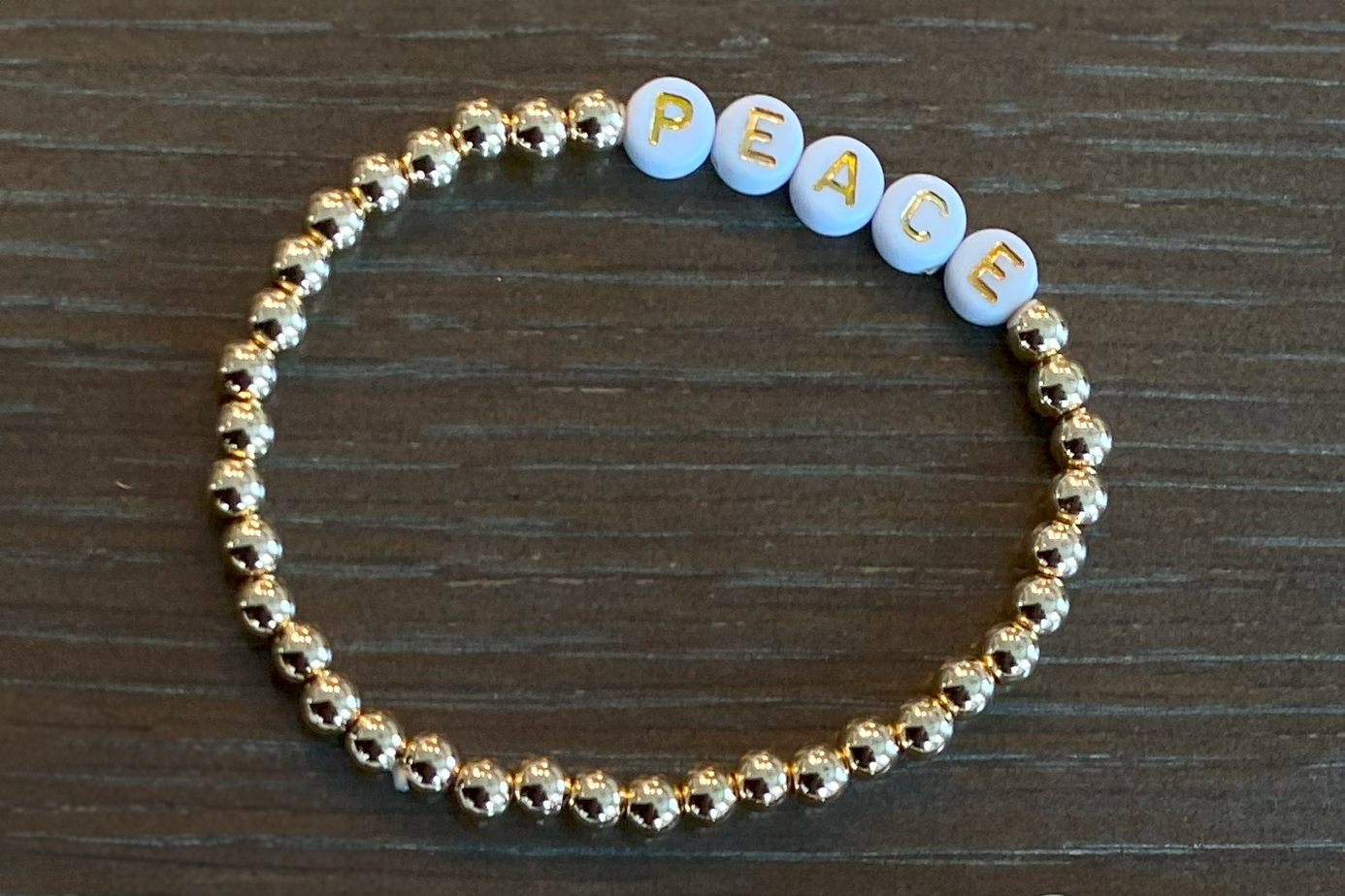 *Preorder* Peace Beaded Bracelet