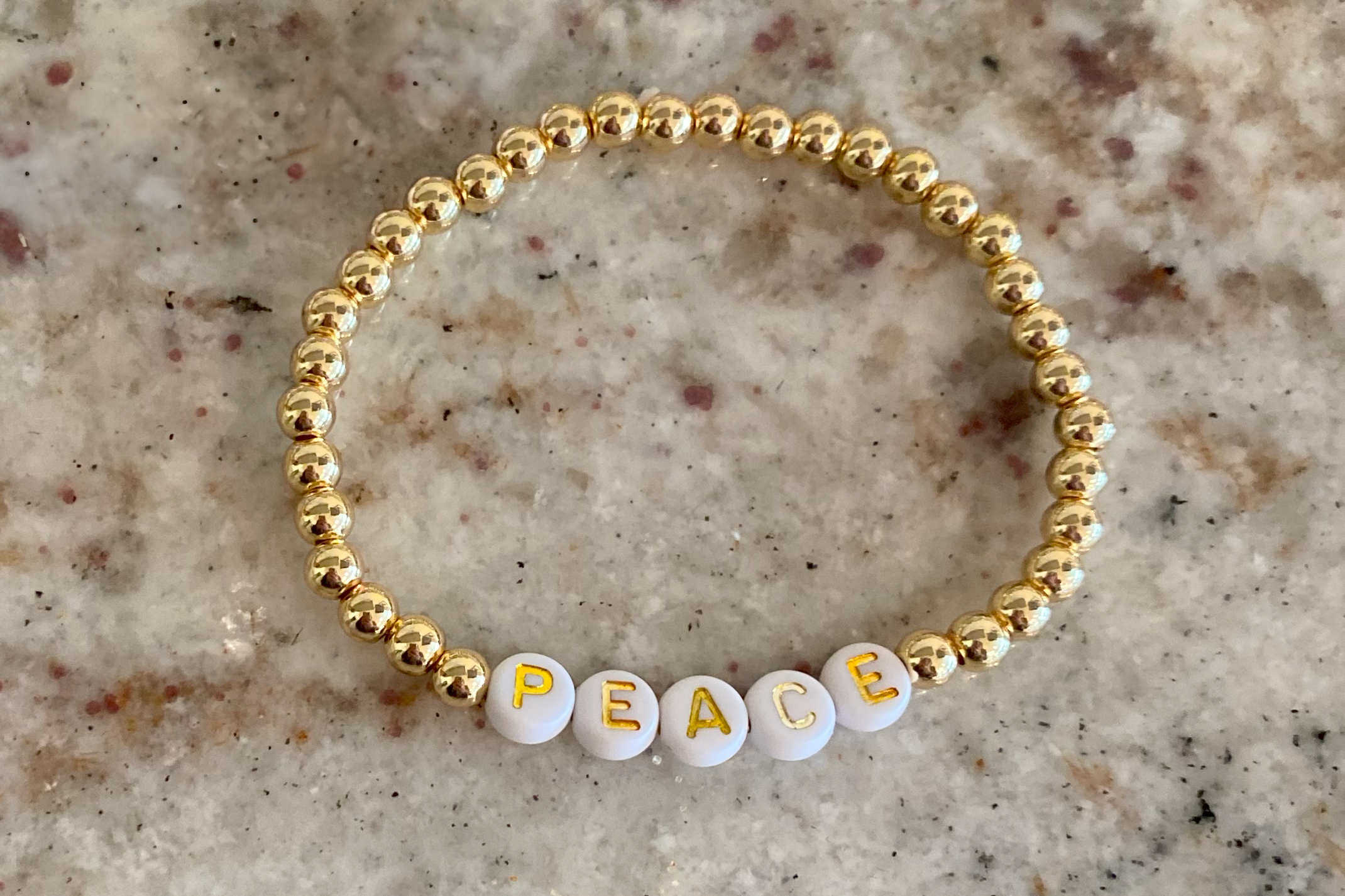 *Preorder* Peace Beaded Bracelet