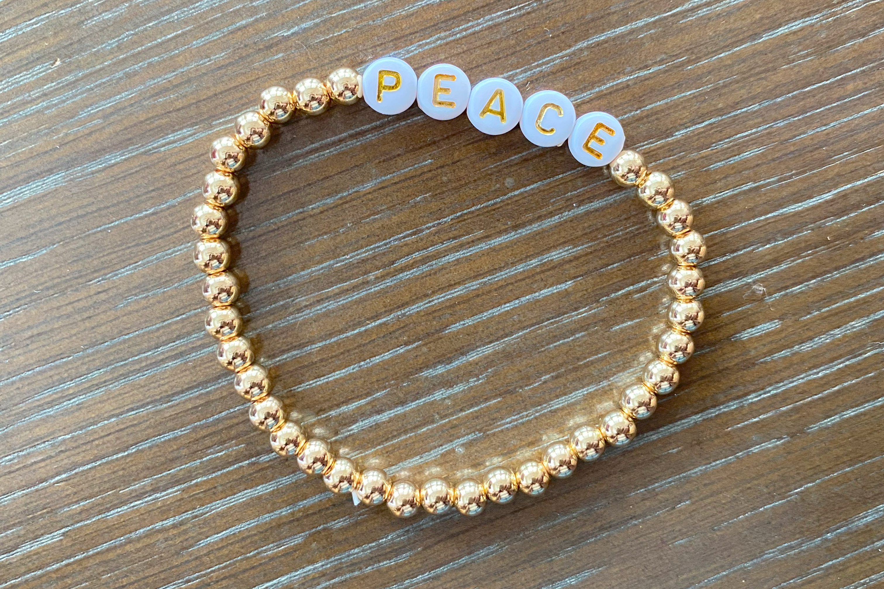 *Preorder* Peace Beaded Bracelet