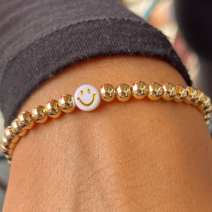 Happy Smiley Face Beaded Bracelet