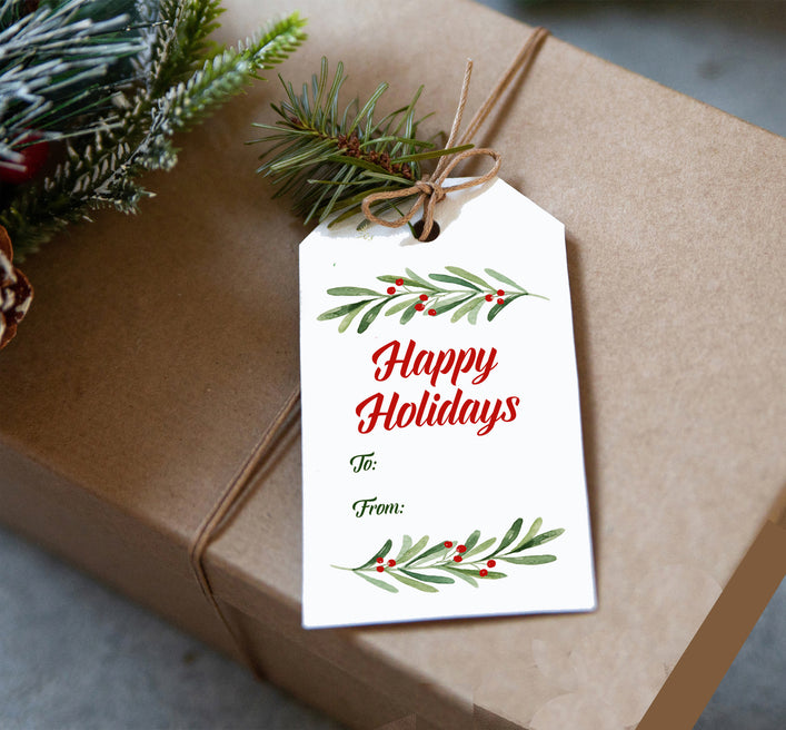 Happy Holidays Gift Tags