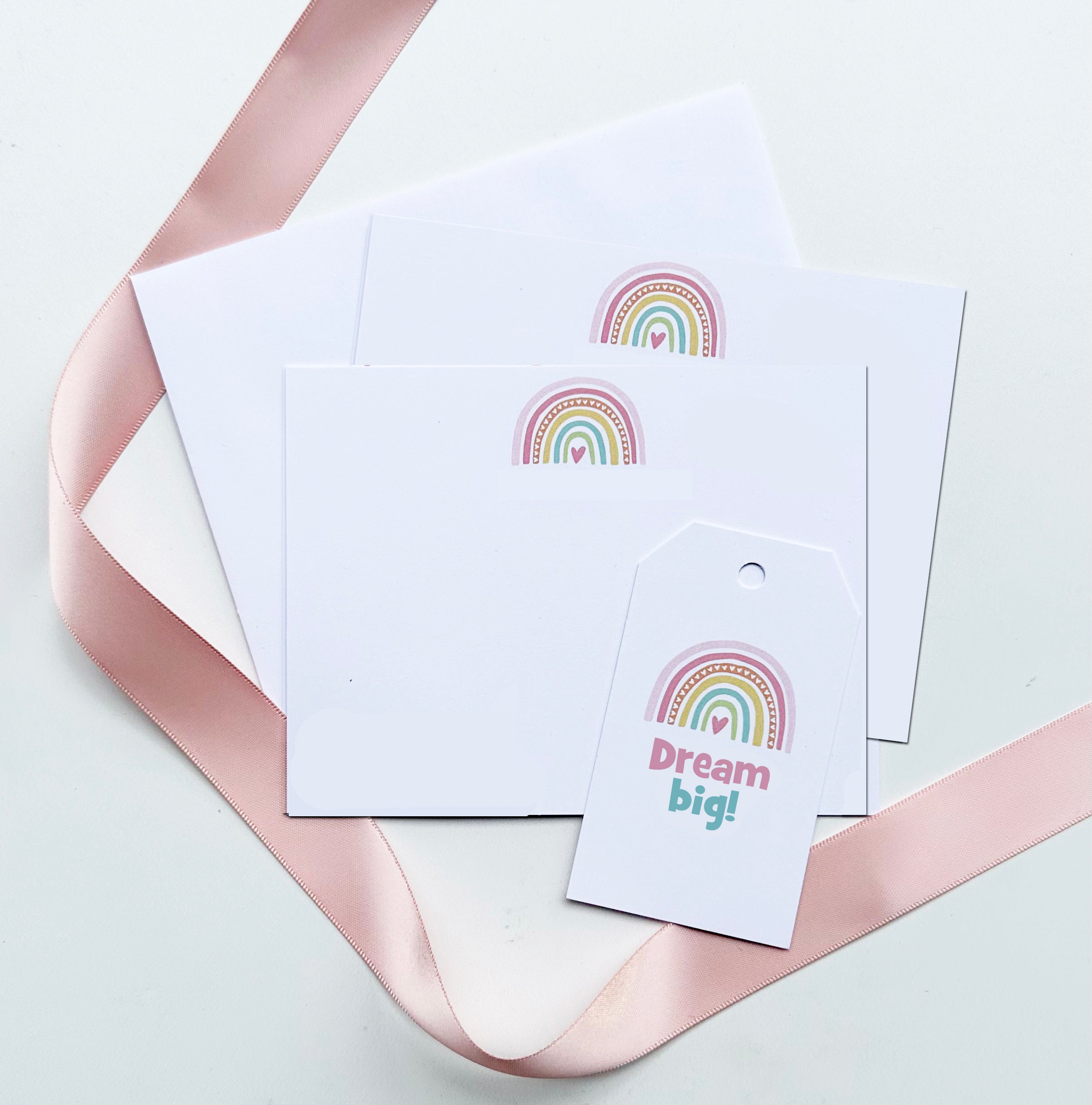 Dream Big Rainbow Notecards