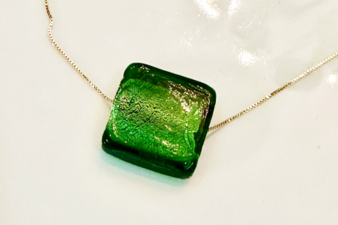 Dark Green Murano Glass Necklace