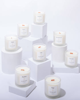 Linen Eucalyptus Sea Salt Candles from Life's About Change Delta Collection