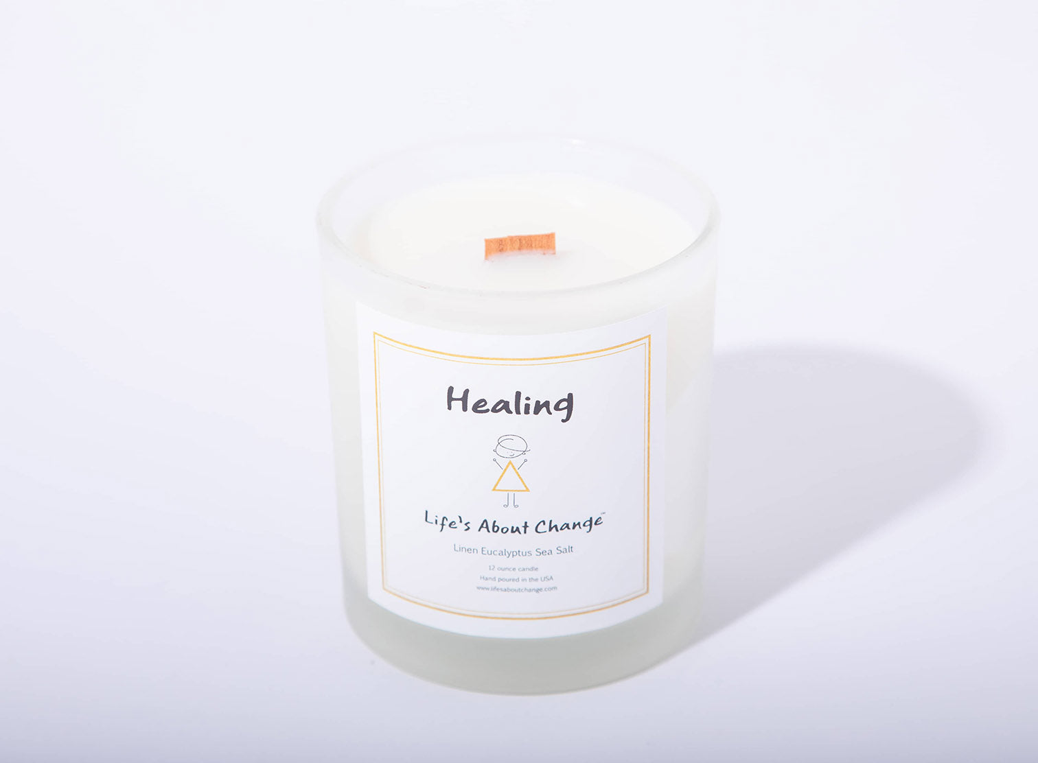 Healing Linen Eucalyptus Sea Salt Candles from Life's About Change Delta Collection