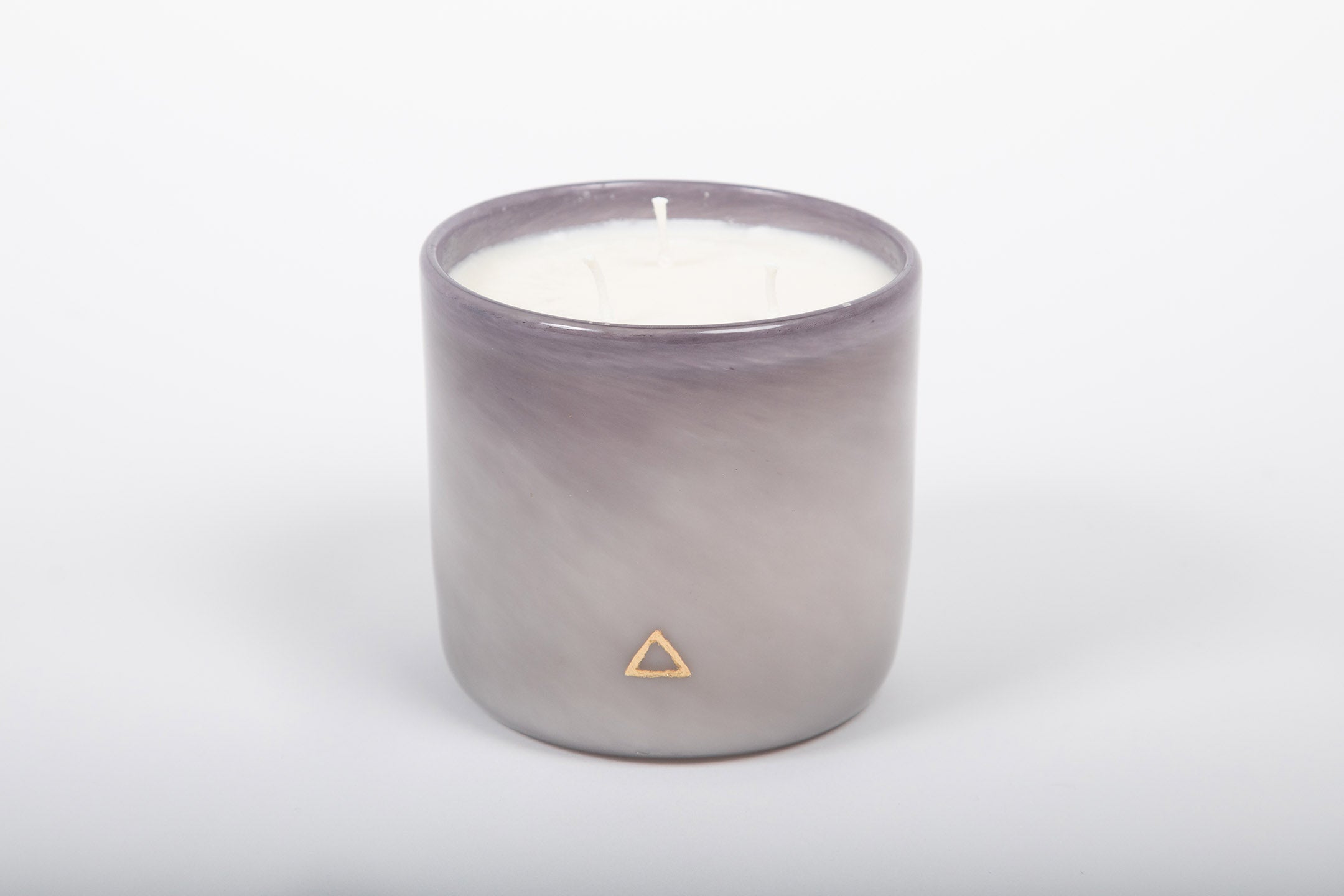 Hope Gray Hand Blown Glass Candle from Life's About Change Light Collection