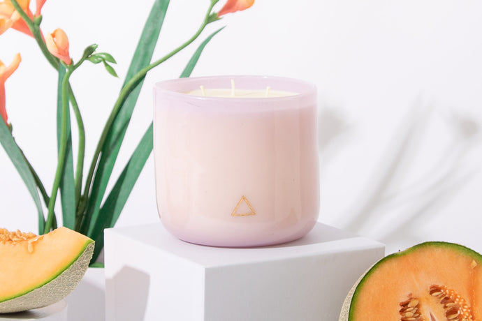 Just Because Pink Hand Blown Glass Candle from Life's About Change Light Collection