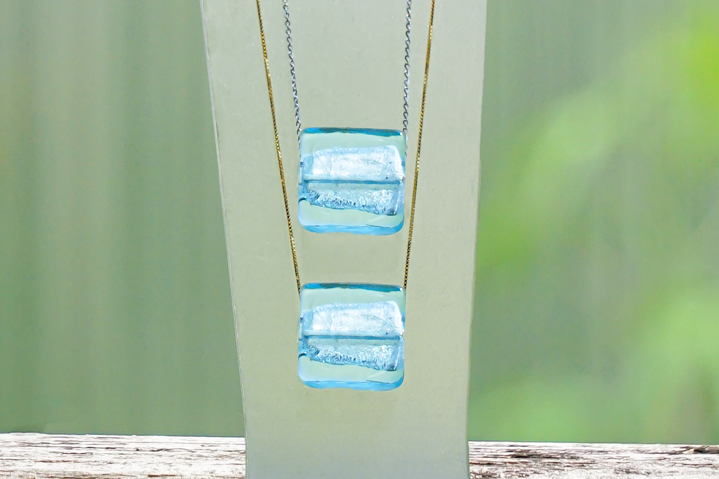 Light Blue Murano Glass Necklace