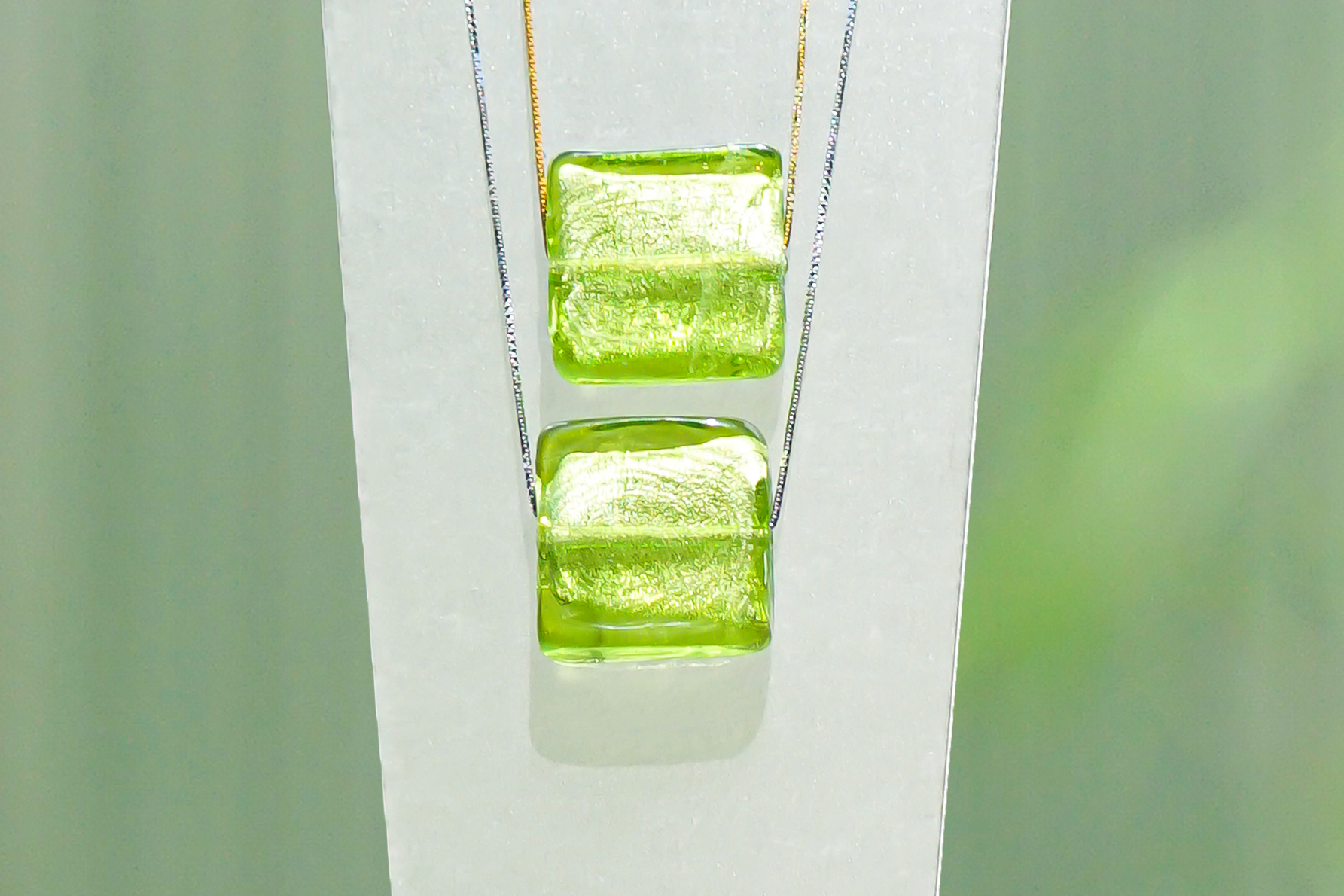 Light Green Murano Glass Necklace