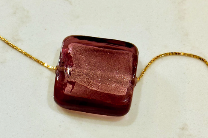 Plum Murano Glass Necklace