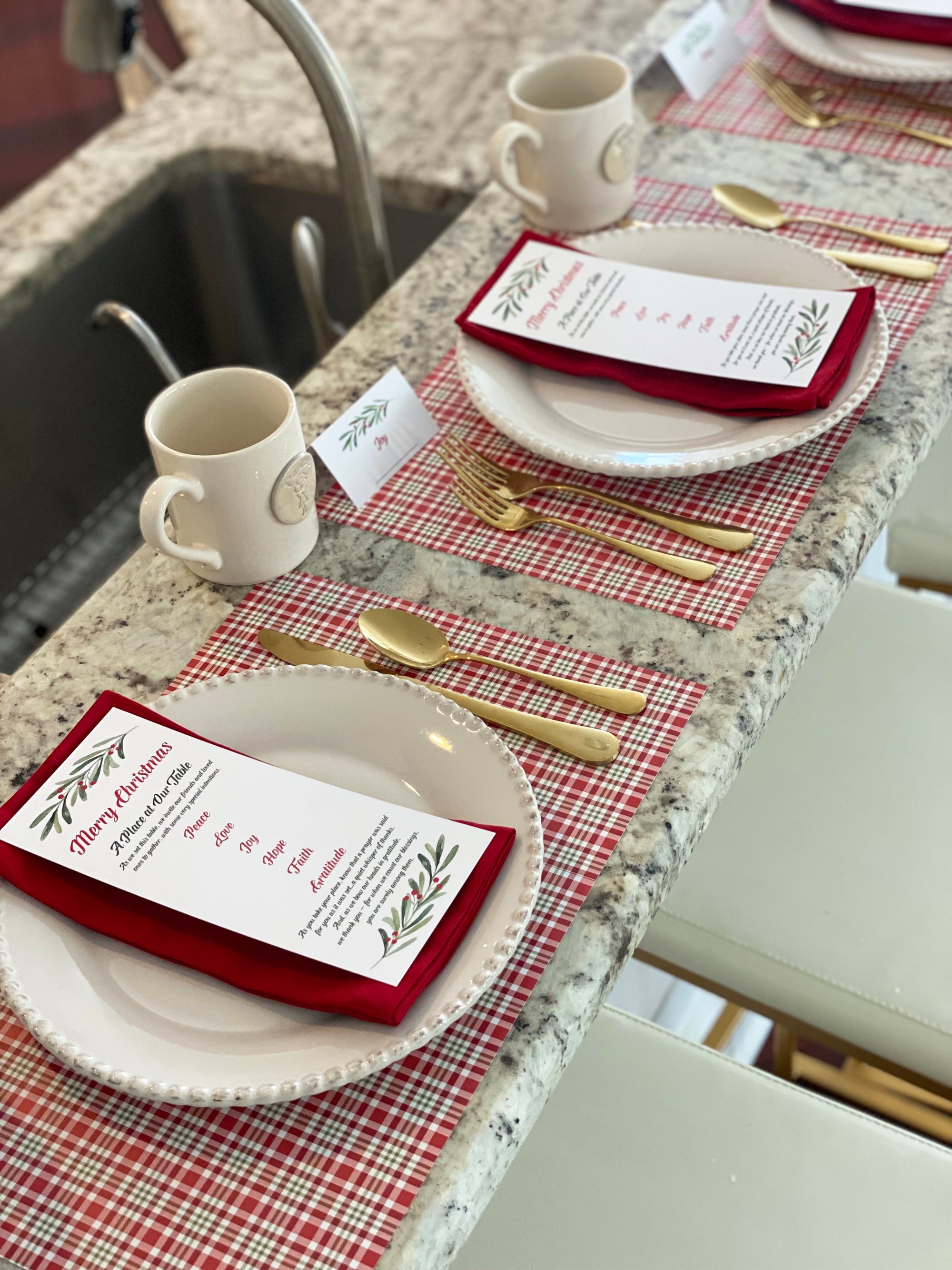 Christmas Table in a Box - 12 Place Settings, Soup to Nuts!