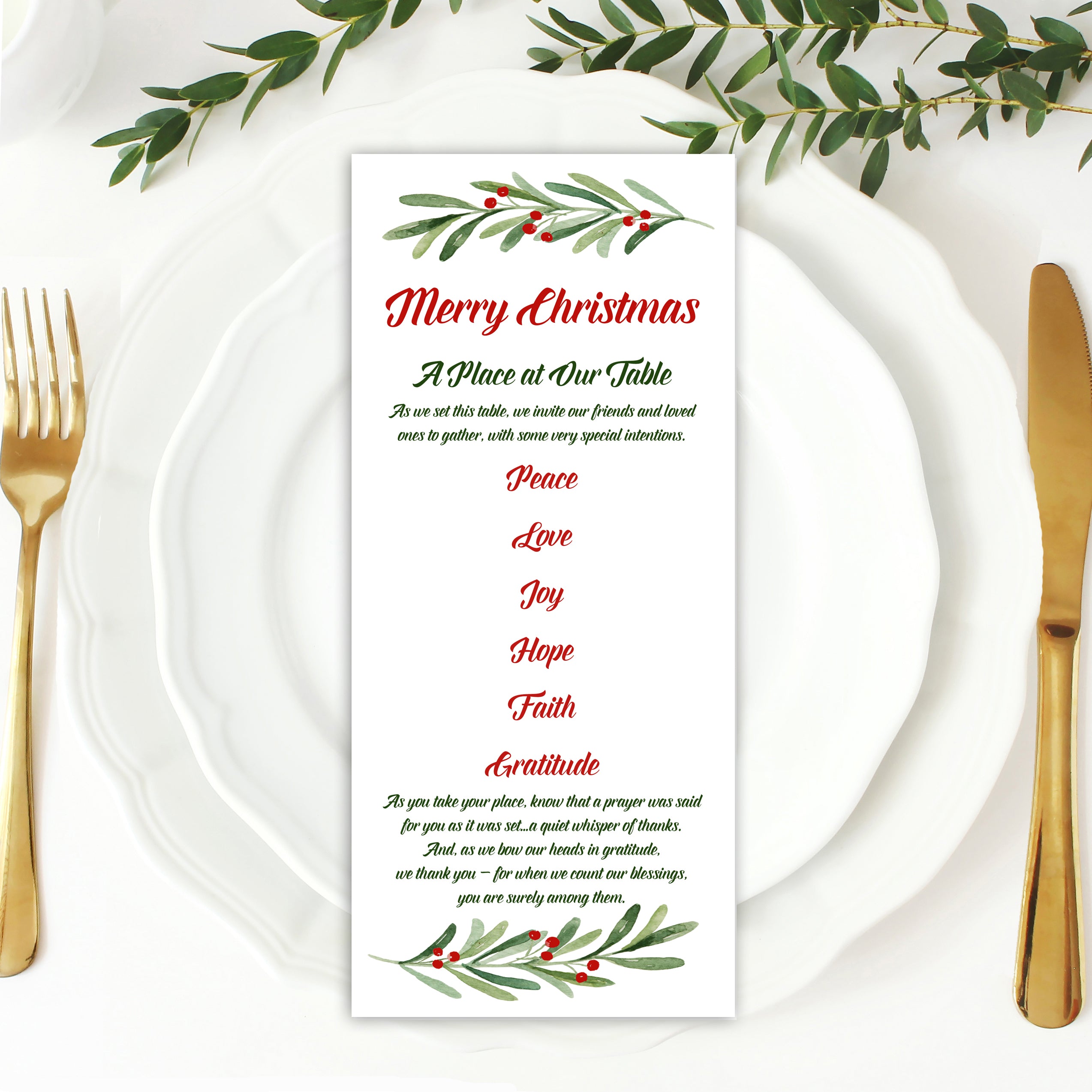 A Place At Our Table Cards - Christmas - Set of 12 Cards