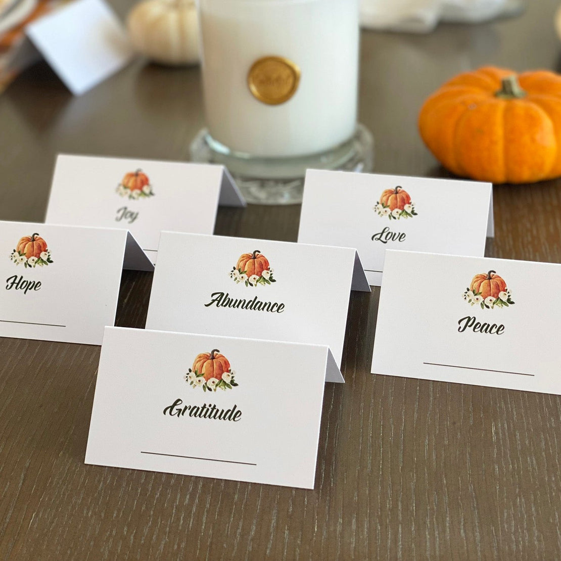 Thanksgiving Intention Place Cards - Set of 12