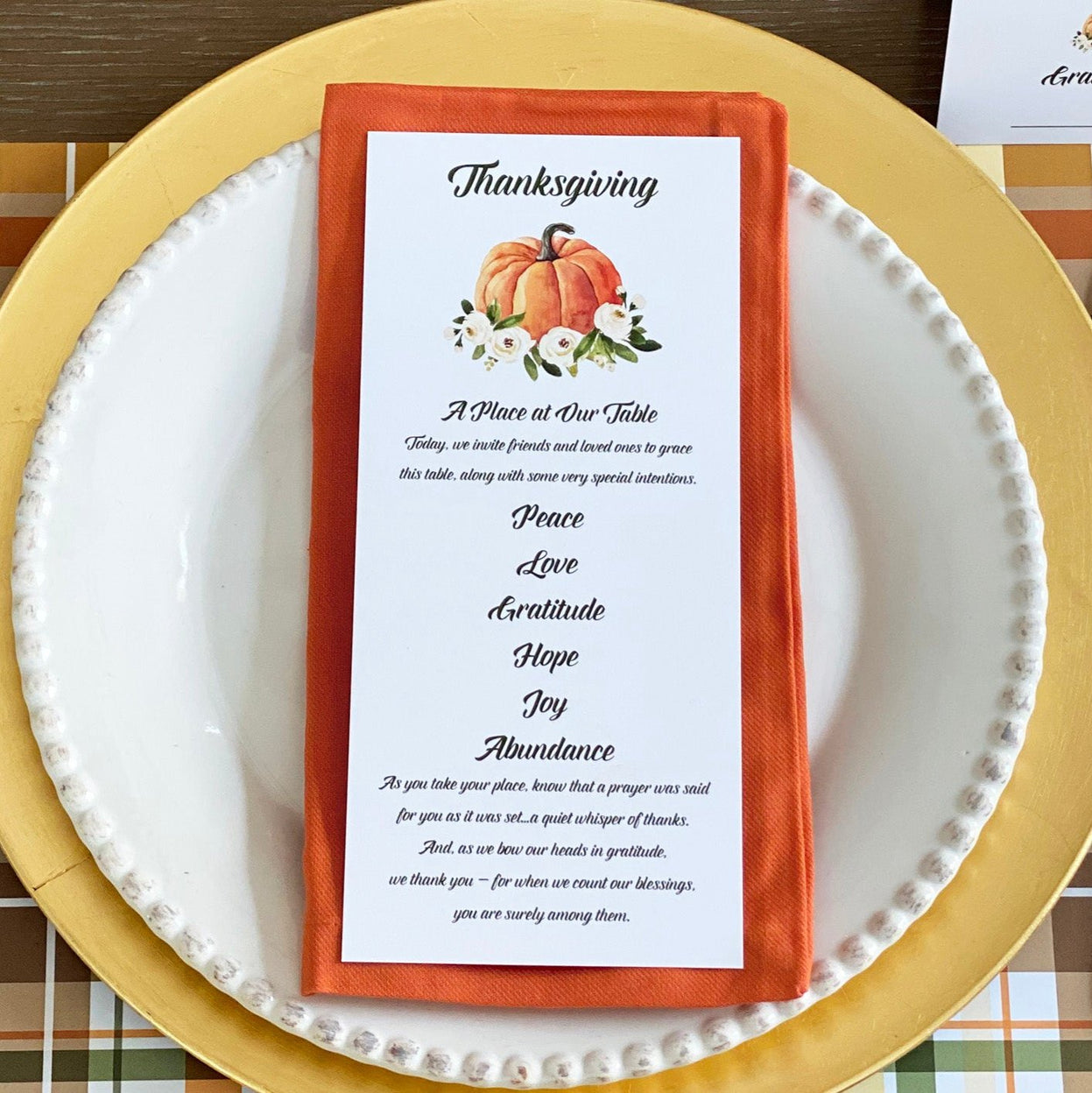 A Place At Our Table Cards - Thanksgiving - Set of 12 Cards