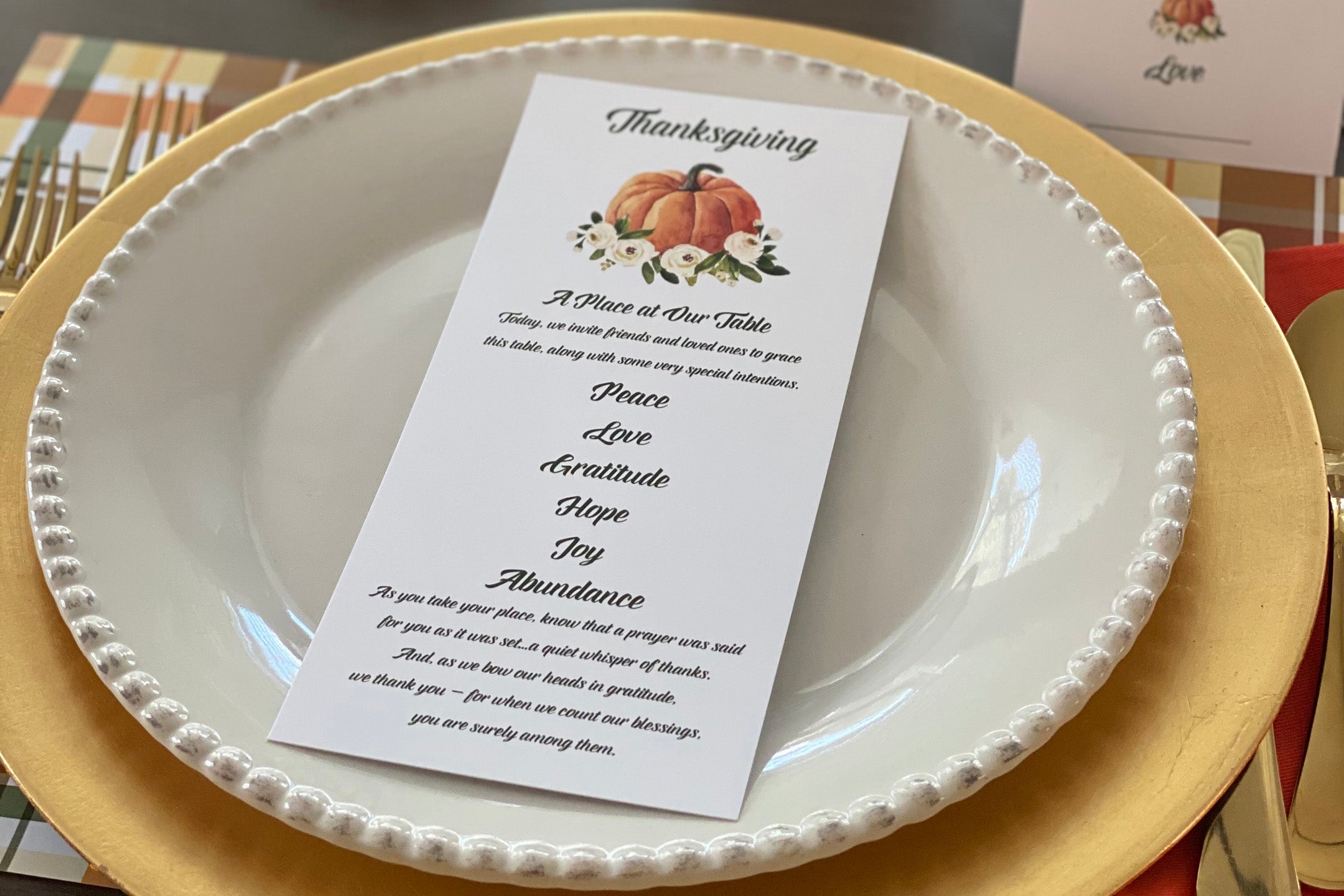 A Place At Our Table Cards - Thanksgiving - Set of 12 Cards