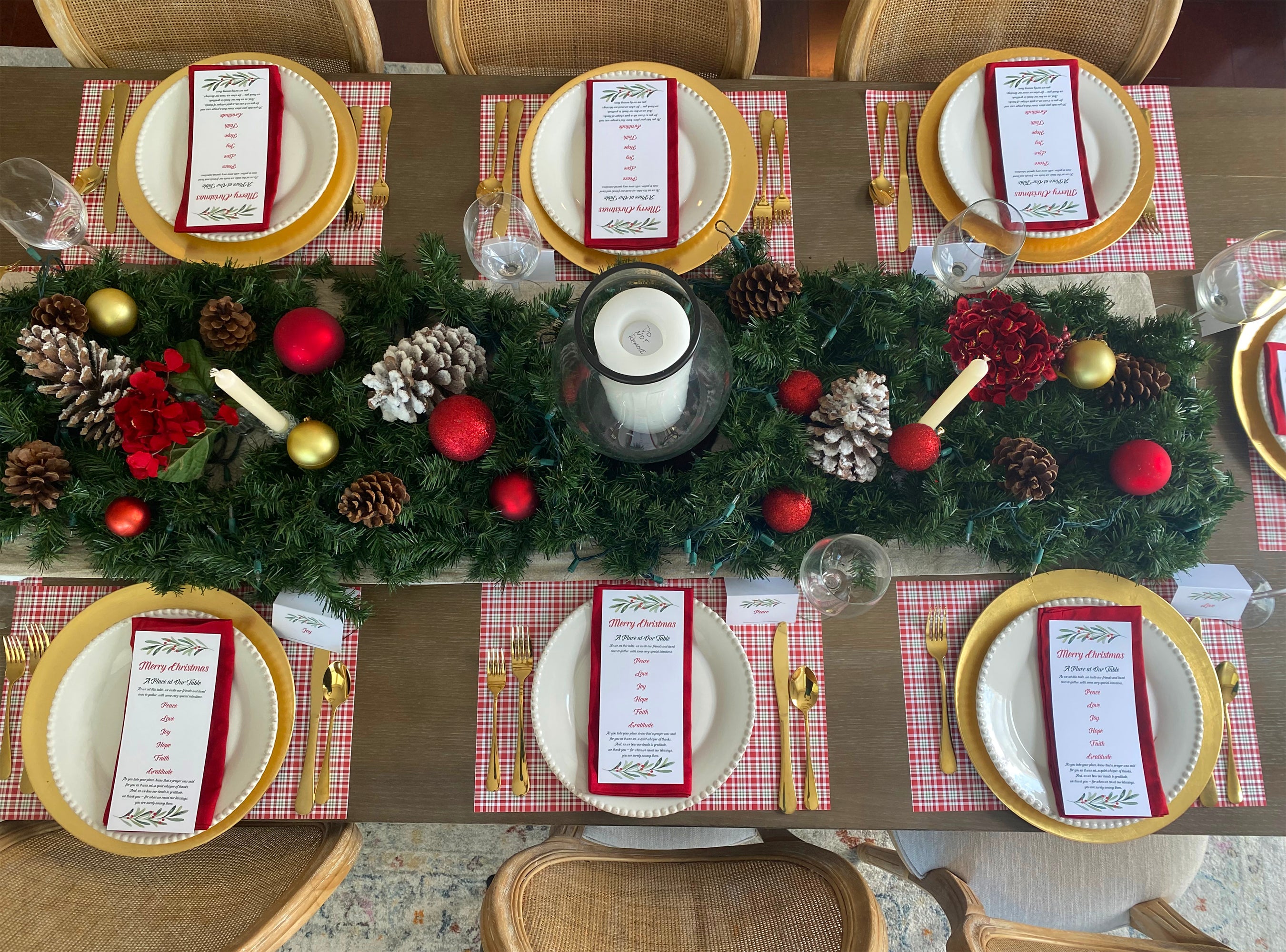 Christmas Table in a Box - 12 Place Settings, Soup to Nuts!